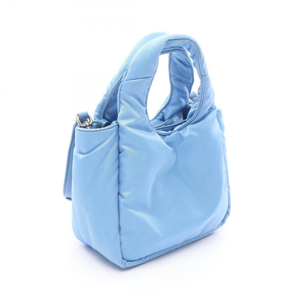Prada Padded Quilted Handbag Leather Blue